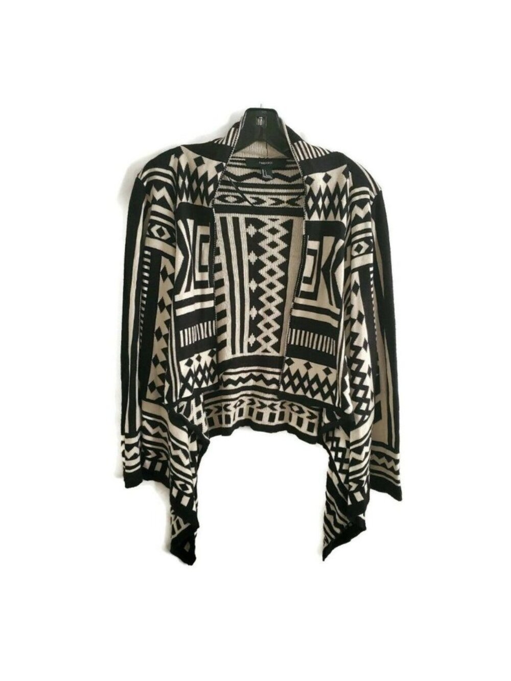 Forever 21 Women's Aztec Geometric Print Open Front Cardigan Sweater‎ Size Small - Picture 4 of 11